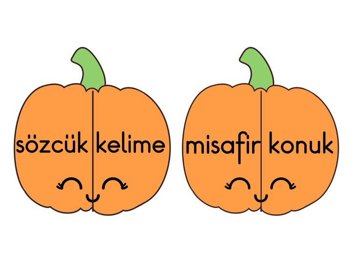 eş anlamlı kelimeler (bal kabağı renkli renksiz)