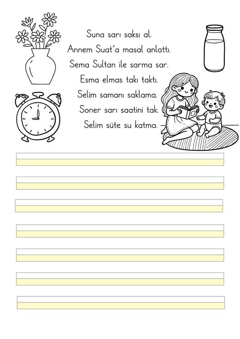 S sesi okuma yazma çalışmaları