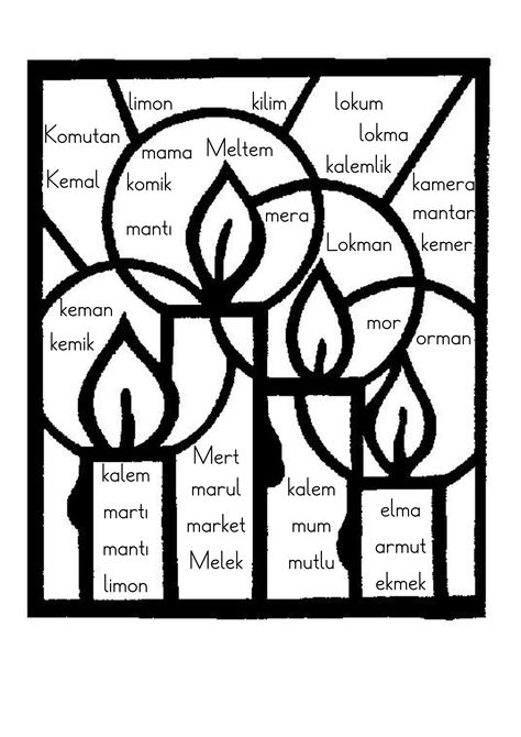 M SESİ KELİMELERİ MUM ETKİNLİĞİ