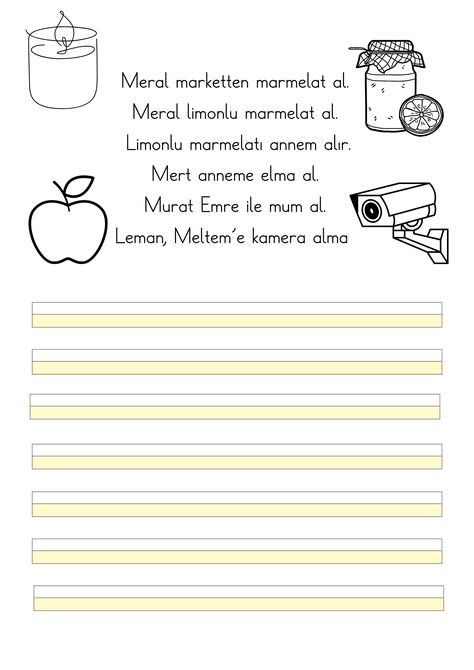 m sesi okuma yazma çalışmaları