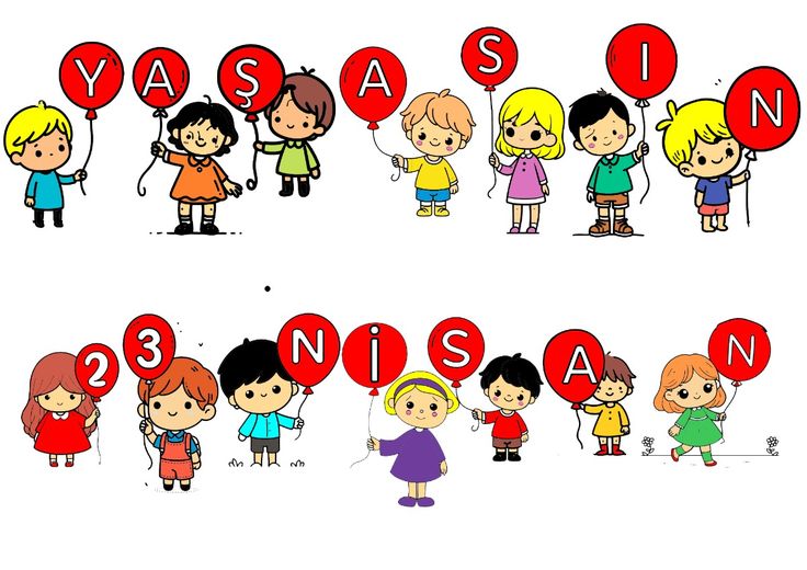 YAŞASIN 23 NİSAN YAZISI RENKSİZ 